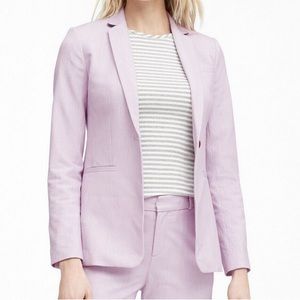 Banana Republic | Lavender Long and Lean Lined Blazer • Size 4 & 14